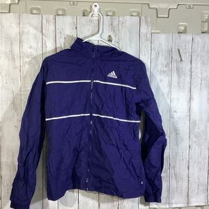 Adidas Track Jacket Pockets Long Sleeve Mock Neck Vintage small athletic